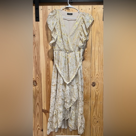 White and gold midi dress - Picture 4 of 4